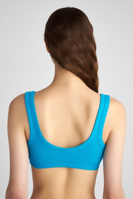 COTTON CROPPED RIB BRALETTE-23818141-409