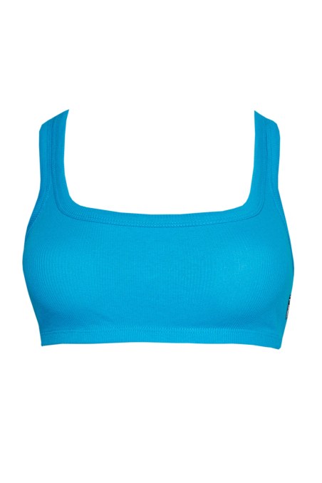 COTTON CROPPED RIB BRALETTE-23818141-409