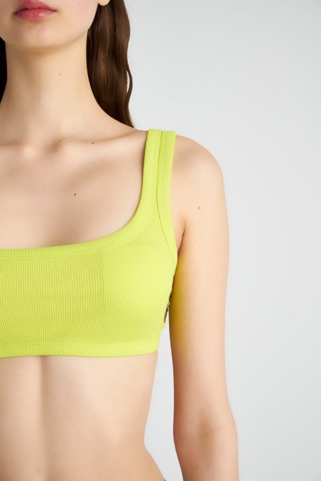 COTTON CROPPED RIB BRALETTE-23818141-500