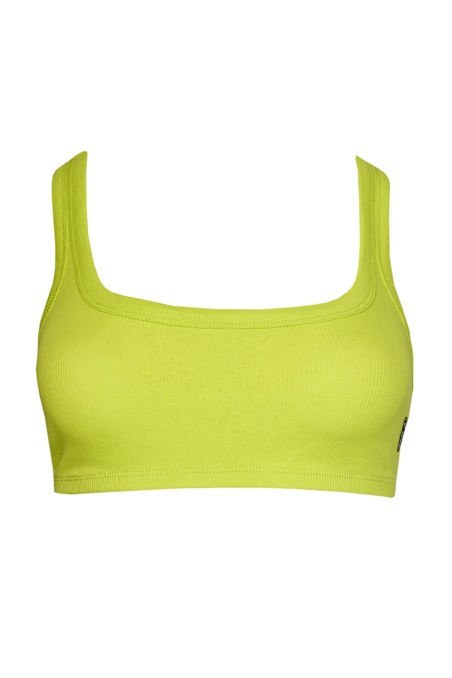 COTTON CROPPED RIB BRALETTE-23818141-500
