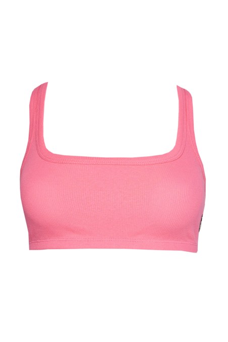COTTON CROPPED RIB BRALETTE-23818141-714