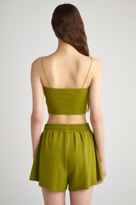 CROPPED RIB STRAPLESS COTTON TOP-23818144-520