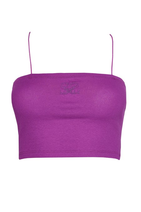 CROPPED RIB STRAPLESS COTTON TOP-23818144-824