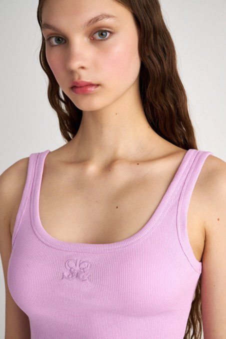 RIBBED COTTON TOP WITH LOGO DESIGN-23818146-800