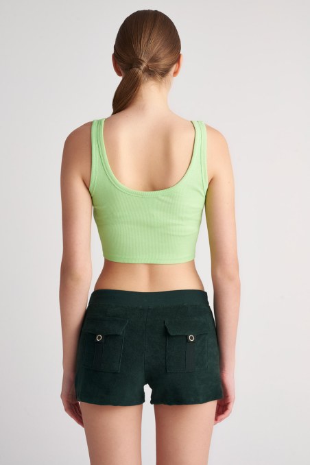 RIBBED COTTON TOP WITH LOGO DESIGN-23818146-955