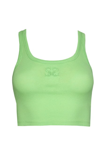 RIBBED COTTON TOP WITH LOGO DESIGN-23818146-955