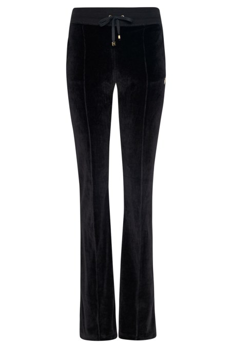 HIGH WAISTED VELOUR PANTS WITH OUTER SEAM-23831008-110
