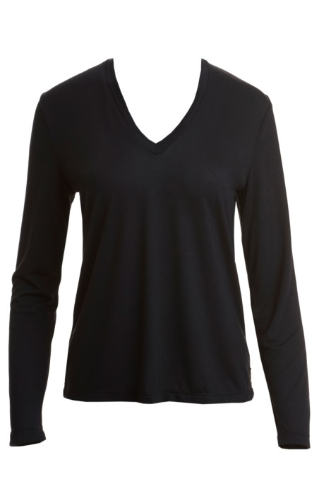 COTTON BASIC TOP IN 'V' NECKLINE-23832033-110