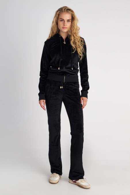 BASIC SUPER SOFT VELOUR HOODED JACKET-23833030-110