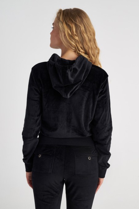 BASIC SUPER SOFT VELOUR HOODED JACKET-23833030-110