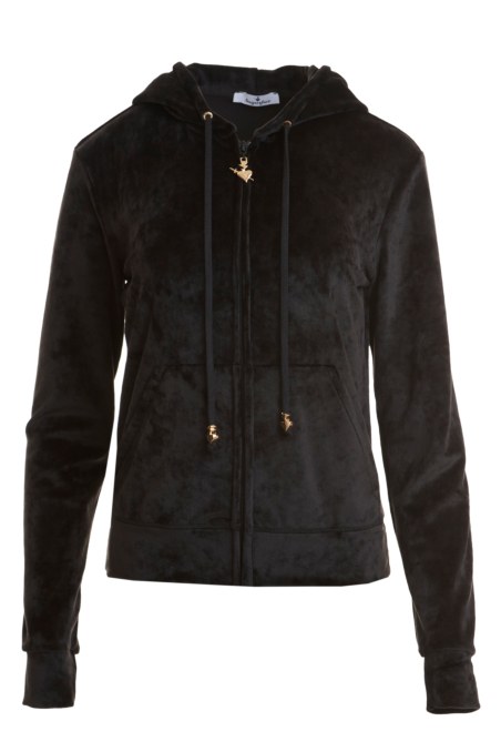 BASIC SUPER SOFT VELOUR HOODED JACKET-23833030-110