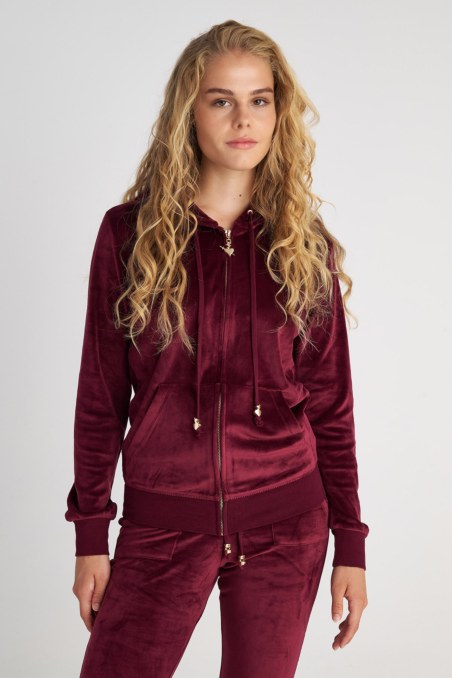 BASIC SUPER SOFT VELOUR HOODED JACKET-23833030-633