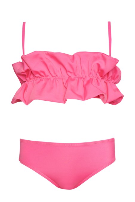 MONOCHROME RUFFLED BIKINI SET FOR GIRLS-24616040-715