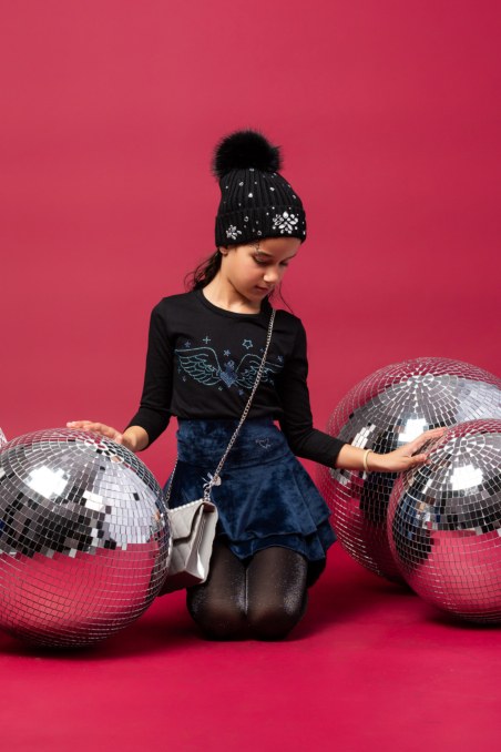 EMBELLISHED LONG SLEEVED COTTON TOP FOR GIRLS-24632029-110