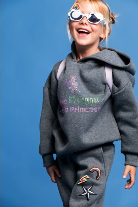 HOODED COTTON SWEATSHIRT FOR GIRLS-24632053-212
