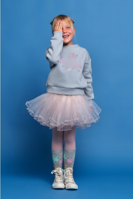 STRASS EMBELLISHED COTTON SWEATSHIRT FOR GIRLS-24632055-200