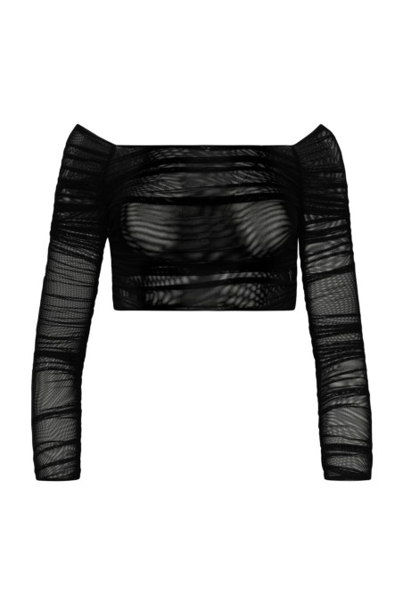 SEMI-SHEER OFF-THE-SHOULDER CROPPED TOP FOR TEENS-24632074-110