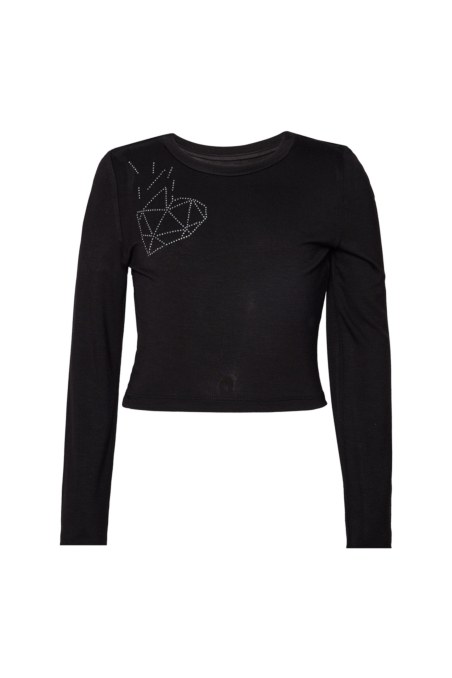 STRASS EMBELLISHED CROPPED TOP FOR TEENS-24632076-110