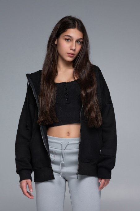 HOODED COTTON JACKET FOR TEENS-24633070-110