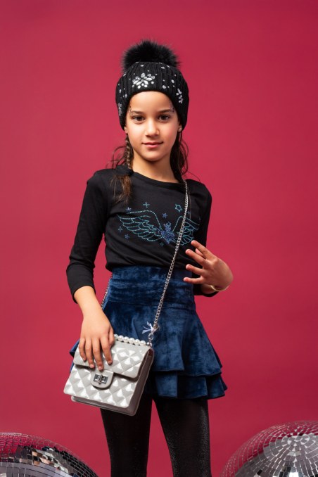 SUPER SOFT VELOUR RUFFLED MINI SKIRT FOR GIRLS-24634124-865