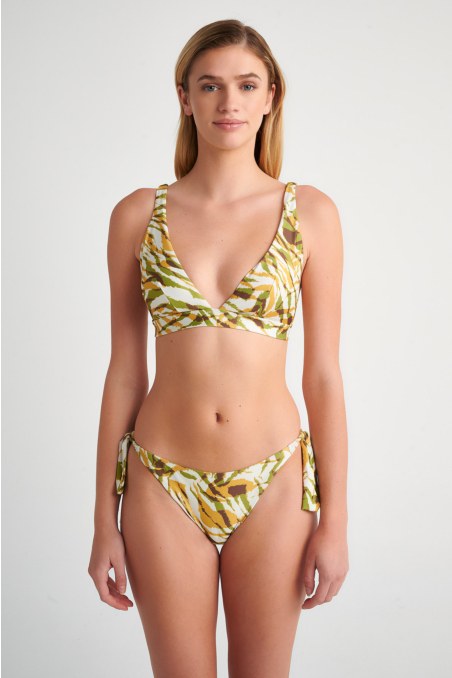 PRINTED SWIMWEAR TRIANGLE BIKINI TOP-24801160-521
