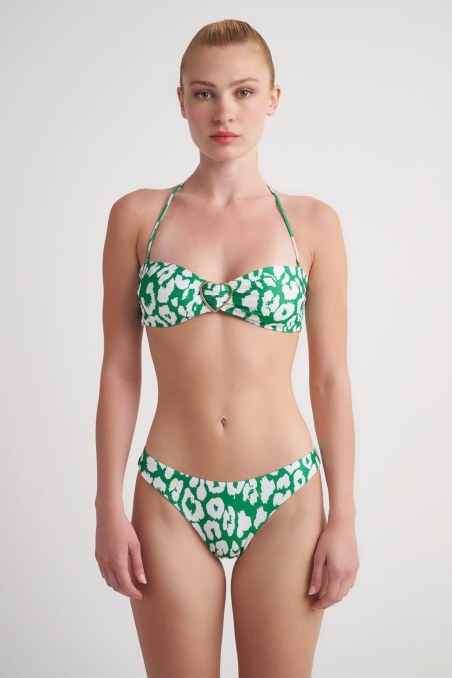 PRINTED STRAPLESS PUSH-UP SWIMWEAR BIKINI TOP-24801210-511