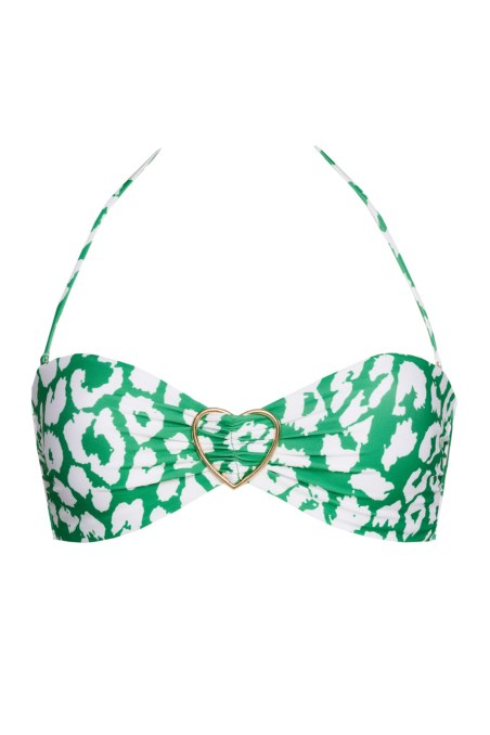 PRINTED STRAPLESS PUSH-UP SWIMWEAR BIKINI TOP-24801210-511