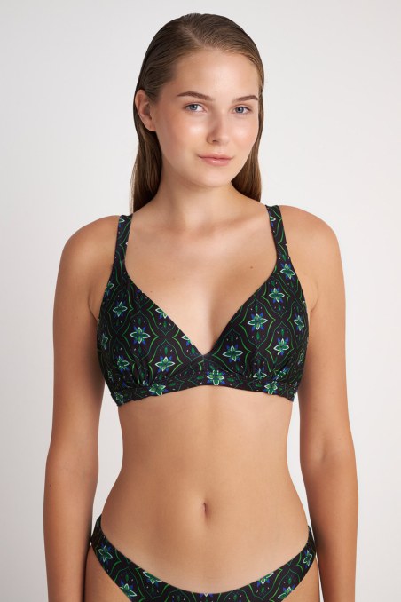 PRINTED SWIMWEAR BIKINI TOP IN CUP D-24801221D-514