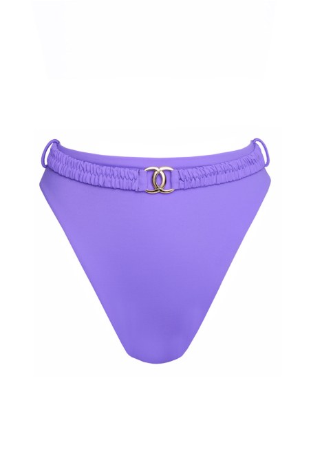 FASHION SOLIDS BELTED HIGH WAISTED BIKINI SLIP-24802081-812