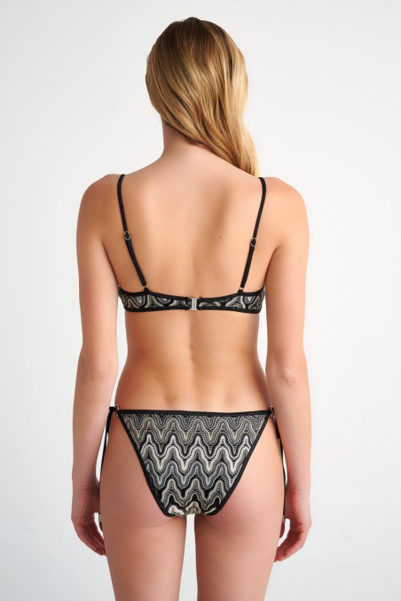 CROCHET SWIMWEAR TIE-SIDE BIKINI SLIP-24802101-110