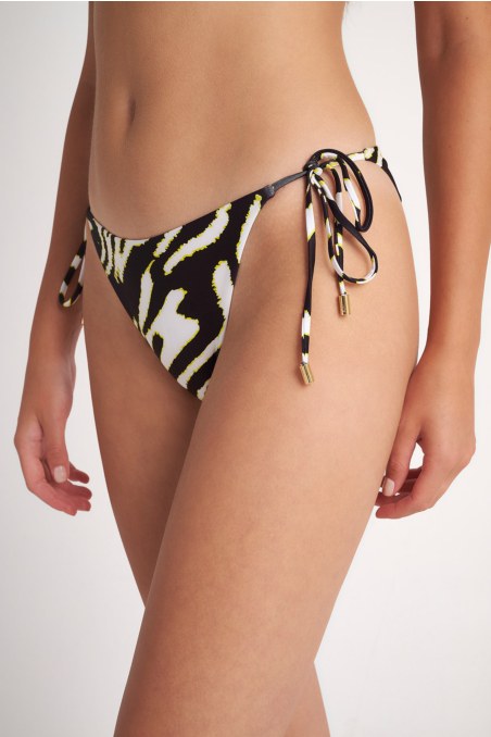 TIE-SIDE ΖΕΒΡΑ PRINTED SWIMWEAR BIKINI SLIP-24802140-110