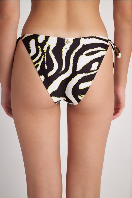 TIE-SIDE ΖΕΒΡΑ PRINTED SWIMWEAR BIKINI SLIP-24802140-110