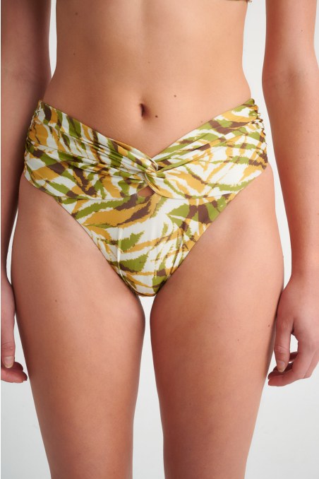 PRINTED BIKINI SLIP WITH FRONT TWIST DETAIL-24802161-521