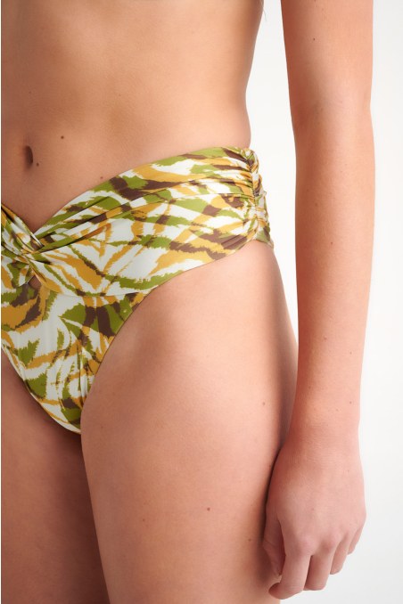 PRINTED BIKINI SLIP WITH FRONT TWIST DETAIL-24802161-521