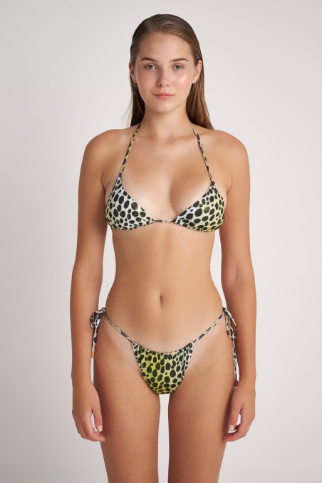 BRAZILIAN TIE-SIDE PRINTED SWIMWEAR BIKINI SLIP IN GLITTER DETAILS-24802170-503