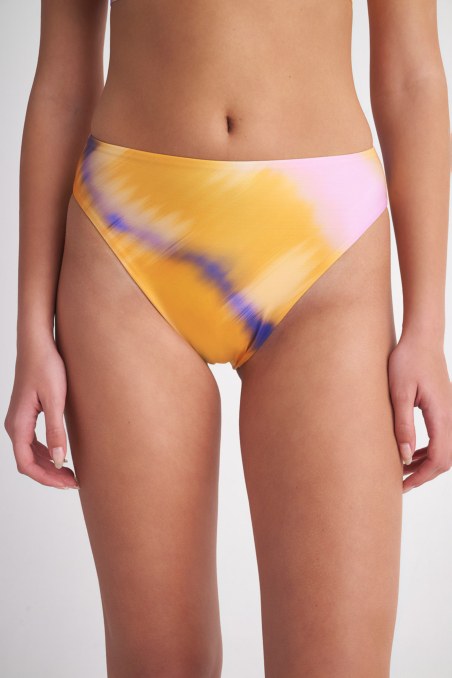 MULTICOLOR PRINTED HIGH WAIST SWIMWEAR BIKINI BOTTOM-24802180-999