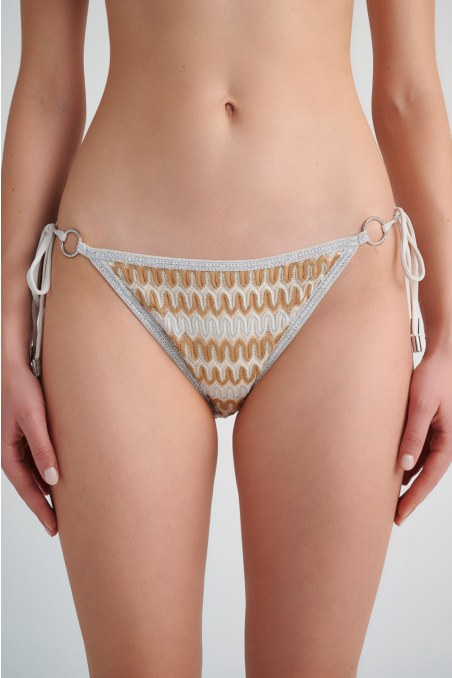 CROCHET SWIMWEAR TIE-SIDE BIKINI SLIP-24802281-203