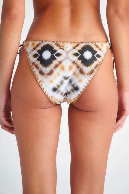 SWIMWEAR TIE-SIDE BIKINI SLIP WITH CROCHET DETAILS-24802440-935