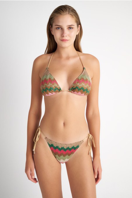 CROCHET SWIMWEAR TIE-SIDE BIKINI SLIP-24802703-999
