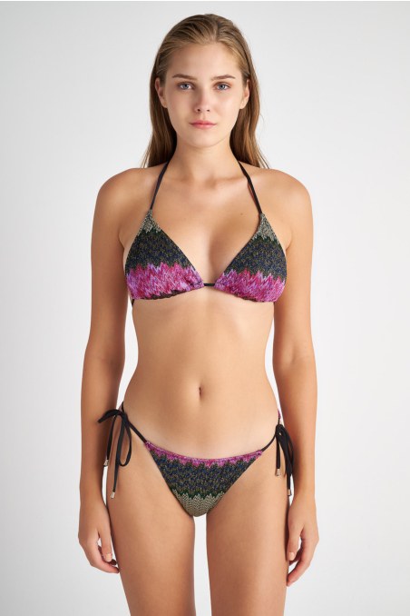 CROCHET SWIMWEAR TIE-SIDE BIKINI SLIP-24802704-110