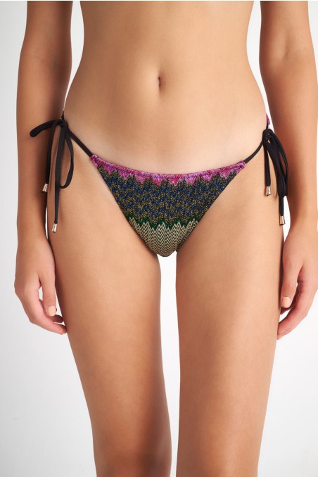 CROCHET SWIMWEAR TIE-SIDE BIKINI SLIP-24802704-110
