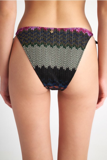 CROCHET SWIMWEAR TIE-SIDE BIKINI SLIP-24802704-110