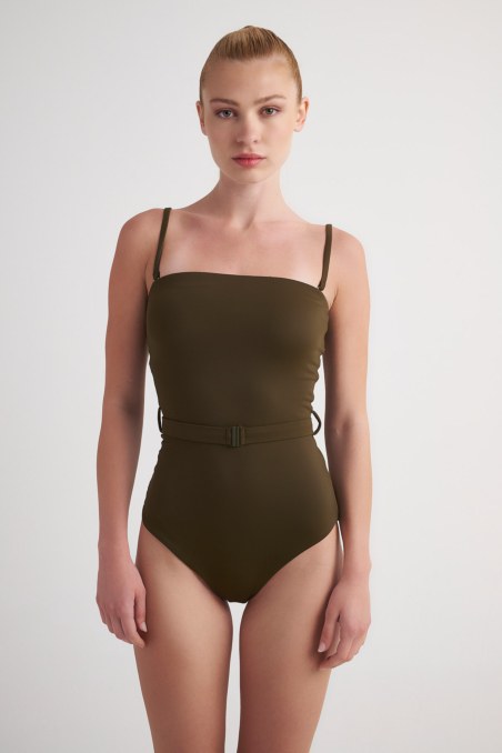 BELTED MONOCHROME ONEPIECE SWIMSUIT-24804151-521