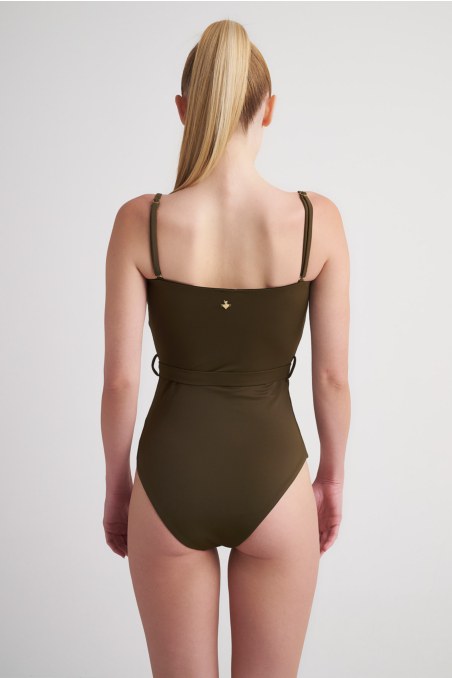 BELTED MONOCHROME ONEPIECE SWIMSUIT-24804151-521