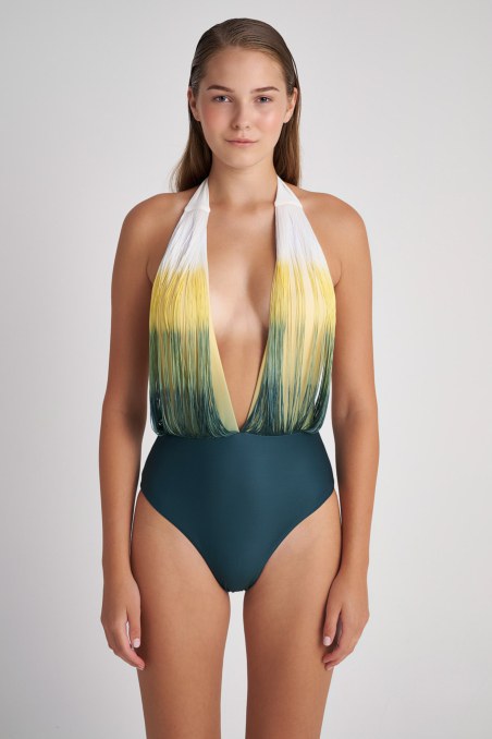 'V' PLUNGED ONEPIECE SWIMSUIT-24804380-948