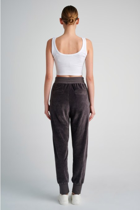 VELOUR CUFFED PANTS WITH WIDE RUBBER-24811038-920