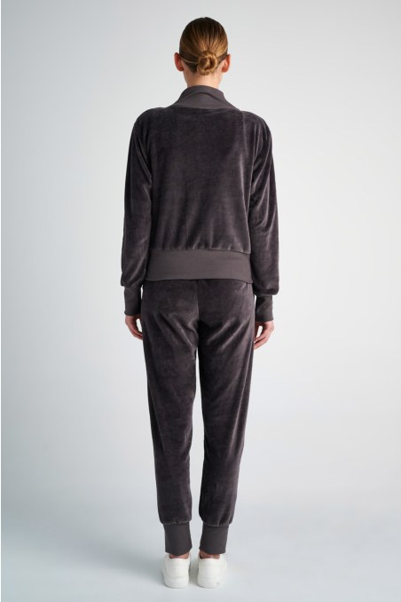 VELOUR CUFFED PANTS WITH WIDE RUBBER-24811038-920