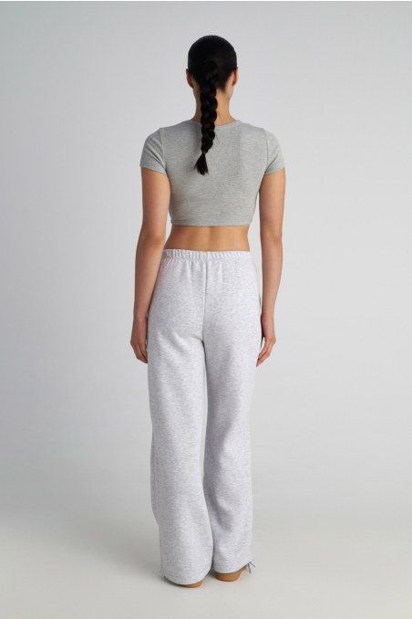 COTTON CROPPED SHORT SLEEVE RIBBED TOP-24812005-210