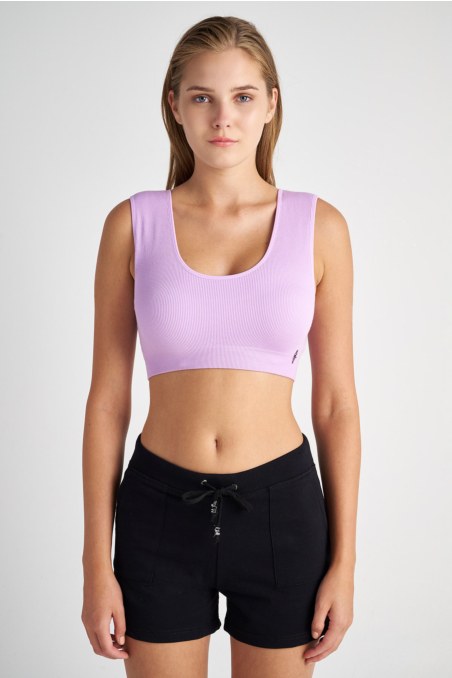 MONOCHROME CROPPED RIB TOP-24812010-803