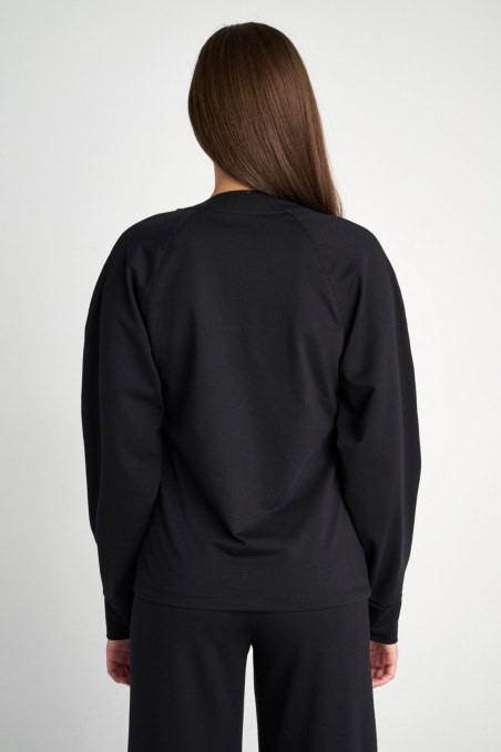 COTTON SWEATSHIRT WITH CUTOUT AT ONE SHOULDER-24812016-110